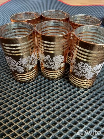 Стаканы с позолотой Богемия СССР