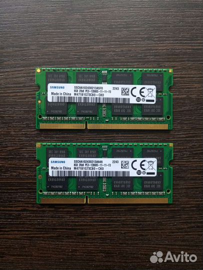 Оперативная память DDR3/DDR3L для ноутбука
