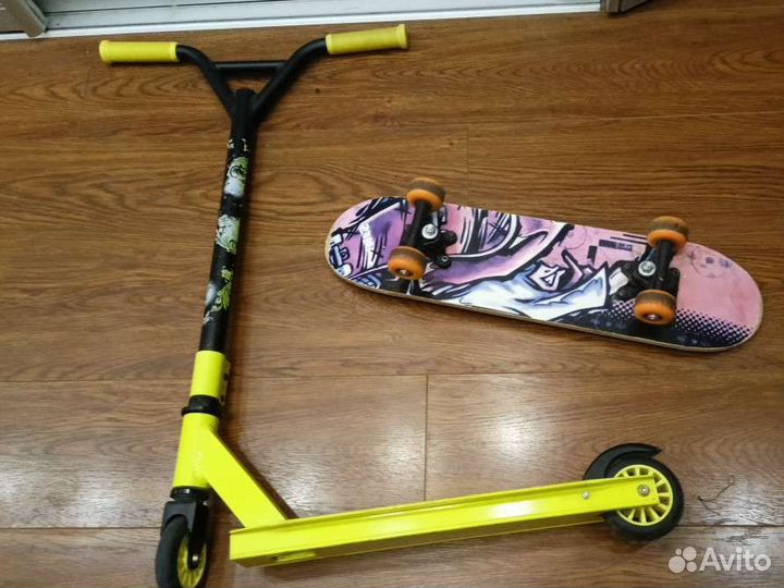Самокат для подростка и Скейтборд можно отдельно