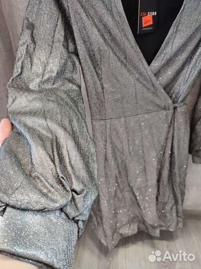 Платье - халат люрекс