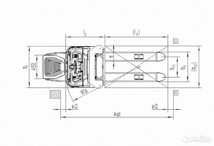 Самоходный штабелер PS20N-DX (EPS, В-3200мм)