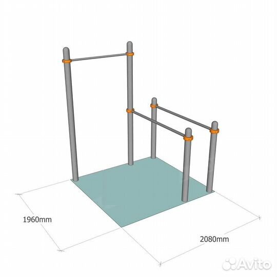 Спортивный уличный workout комплекс optimal