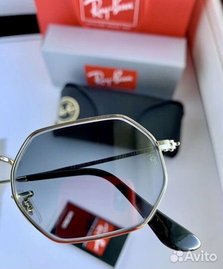 Очки ray ban octagonal пепел