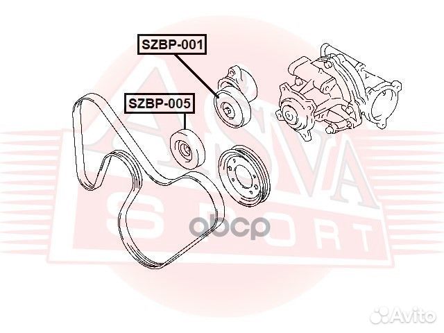 Ролик натяжной ремня кондиционера szbp-001 asva