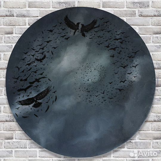 Набор картин маслом триптих «Ravens 1001»