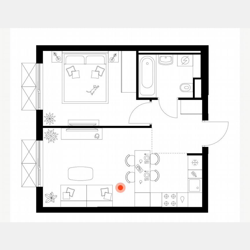 1-к. квартира, 36,1 м², 11/22 эт.