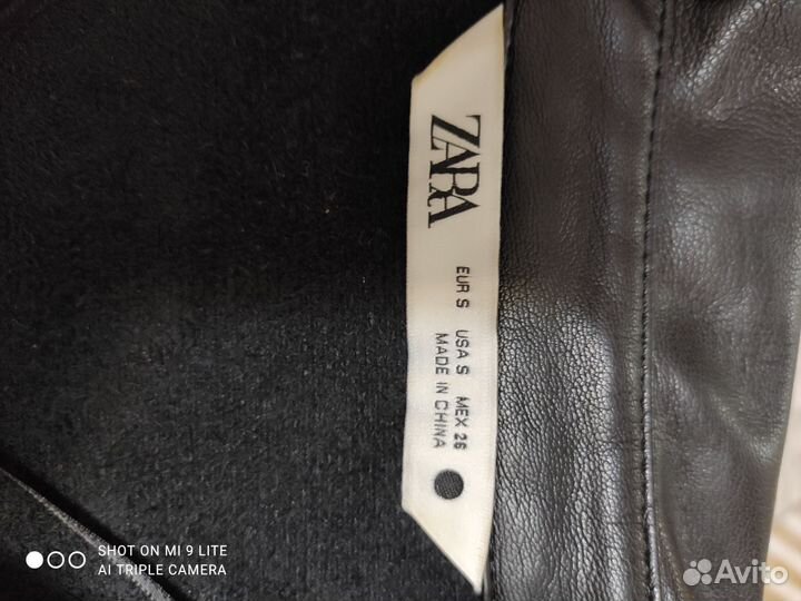 Кожаная рубашка куртка Zara