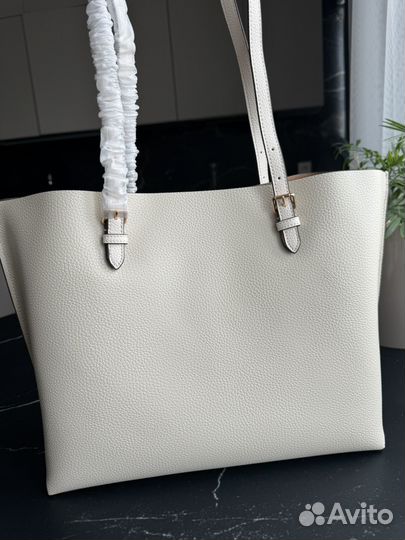 Сумка шопер Coach molly tote молочная