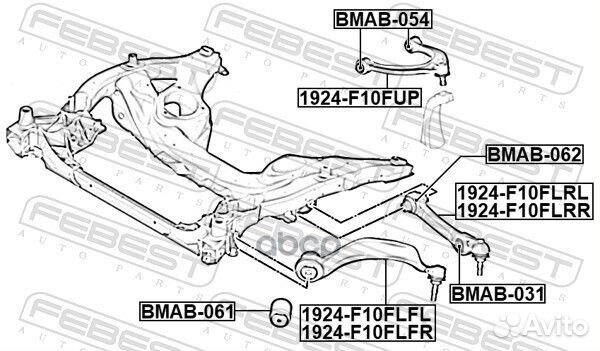 Рычаг передний нижний левый 1924F10flfl Febest