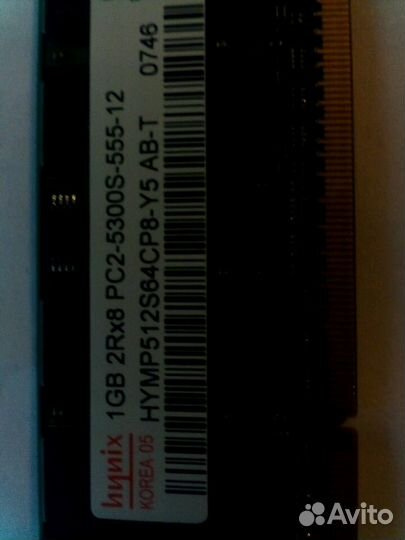 Планка памяти 1GB2R*8 PC2-5300S-555-12