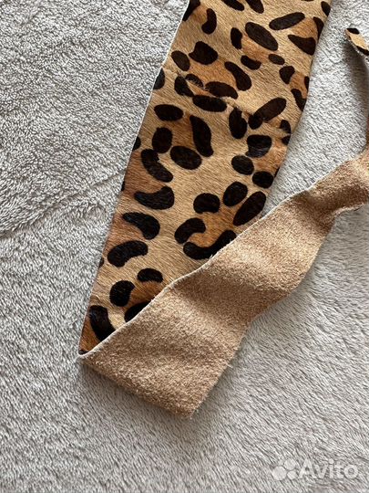 Пояс из натуральной кожи и меха Mango новый