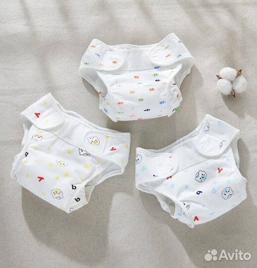 Многоразовые хлопковые подгузники