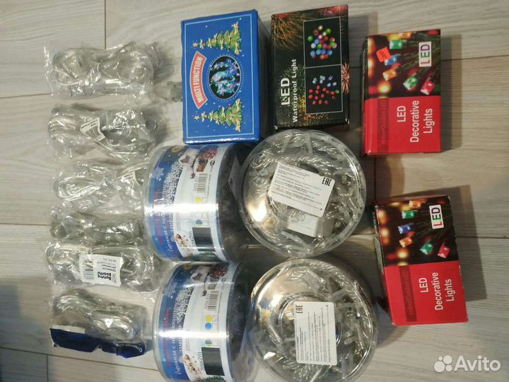 Гирлянды нить, штора на окно