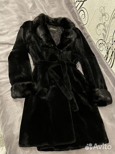 Шуба из стриженного бобра 50