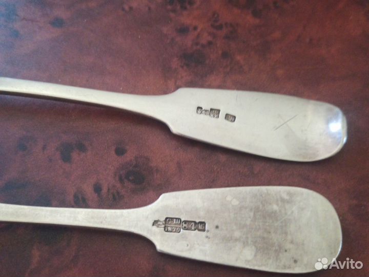 Ложки столовые царская серебро 84 проба