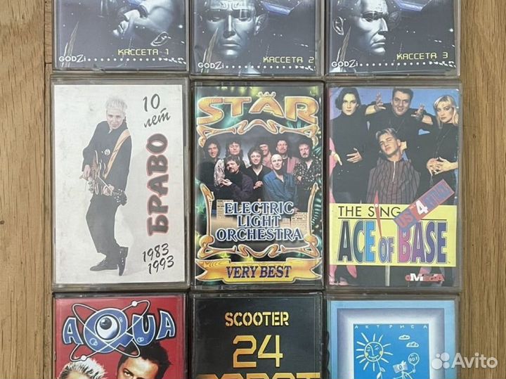 Лицензионные аудиокассеты Рок, поп