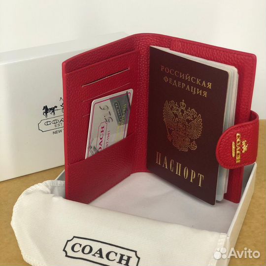 Обложка на паспорт coach