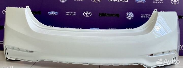 Бампер задний Hyundai Solaris 2017-19 белый