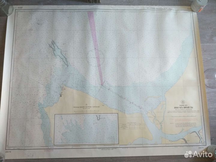 Карта СССР 1988 Ладожское озеро Юг Свирская губа