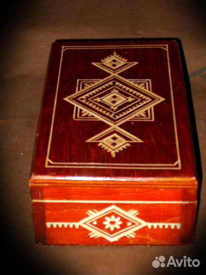 Шкатулка деревянная резная СССР