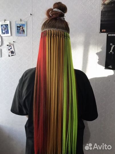 Афронаращивание цветного ряда канекалоном