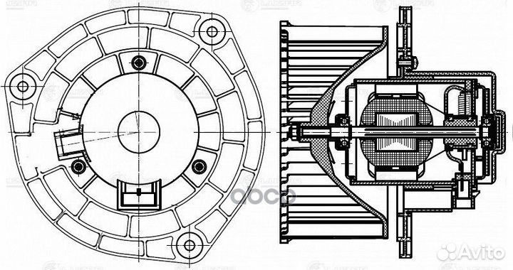 Э/вентилятор отоп. для а/м Лада 2111, 2123