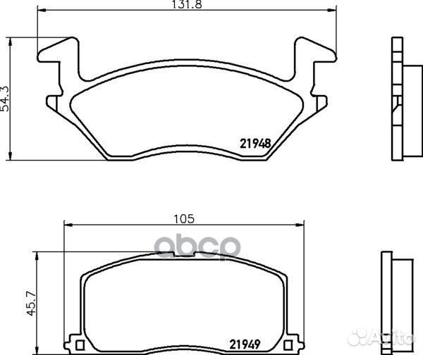 Колодки тормозные дисковые перед (PF-1256)