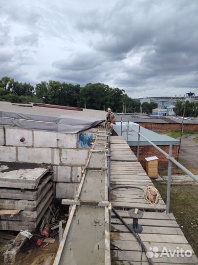 Бетонные работы отмостка фундамент площадка забор