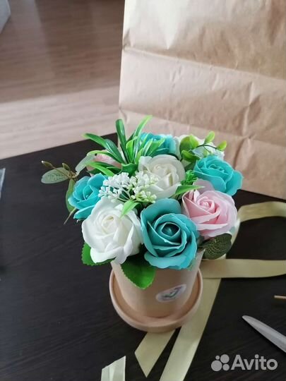 Букет из 9 мыльных роз