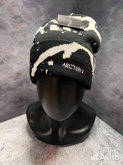 Шапка Arcteryx black & white 2024 новинка