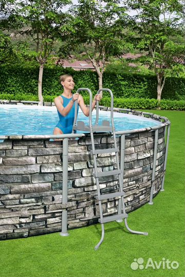 Каркасный бассейн Power Steel 671x132см + набор