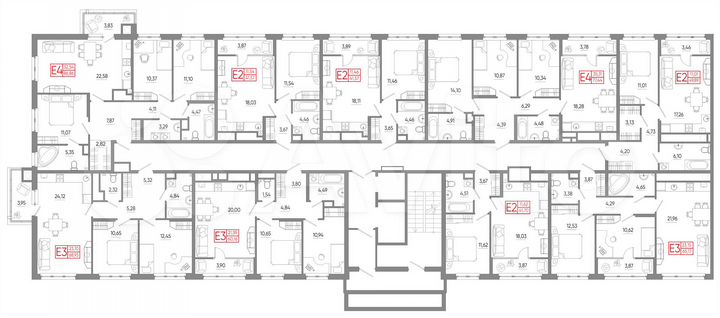 3-к. квартира, 77,4 м², 11/18 эт.