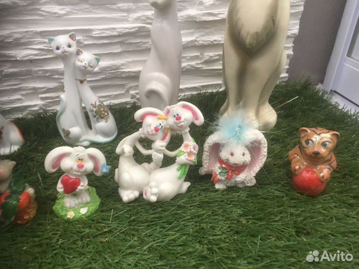 Статуэтки Кошки, Зайки, мышата и др