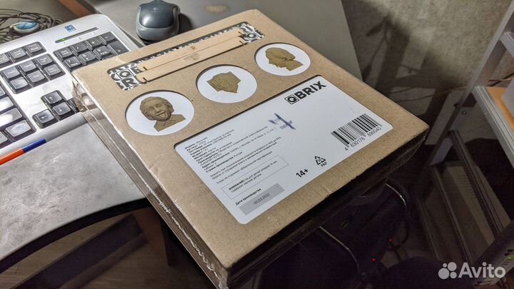 Картонный 3D пазл конструктор Эйнштейн новый