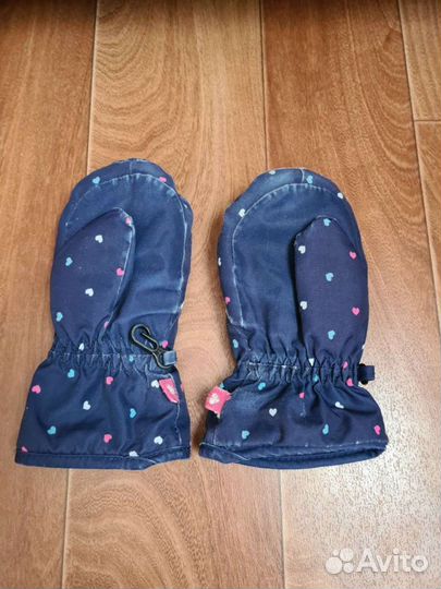 Детские теплые варежки 2-4года