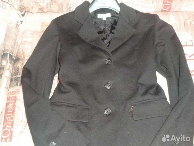 Пиджак трикотажный школьный классический на 10-12