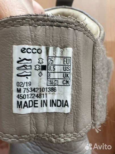 Полуботинки демисезонные ecco 25 размер