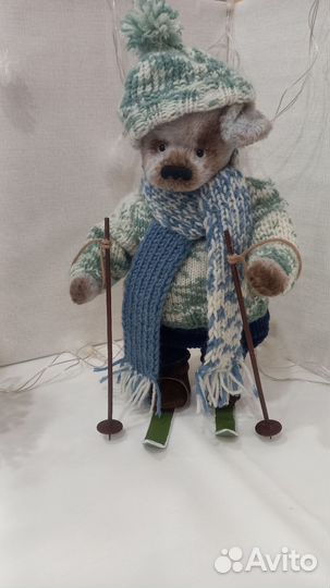 Мягкая игрушка в стиле Тедди. Тишка лыжник