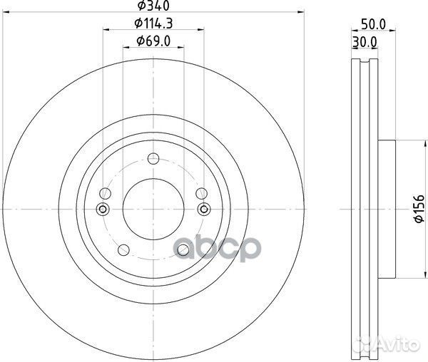 Снят, замена ND6141K Диск тормозной перед 5