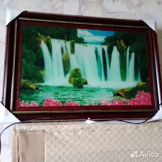 Картина водопад с подсветкой и звуком