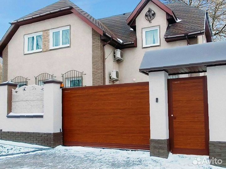 Установка откатных ворот