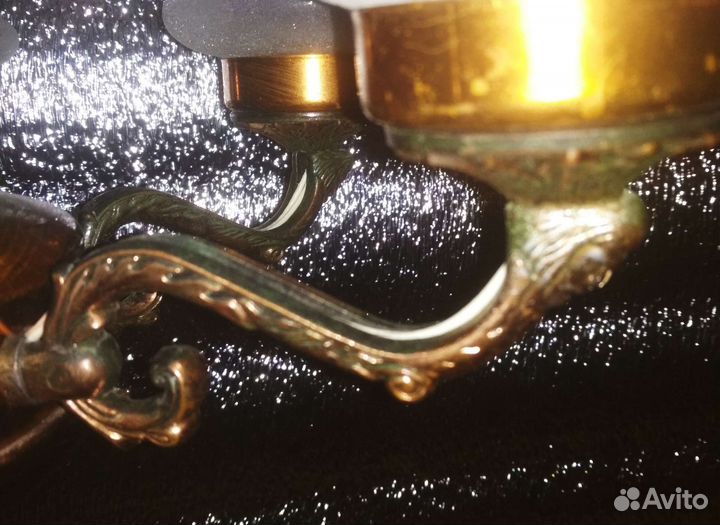 Люстра бронза с деревом 6 рожков старинная
