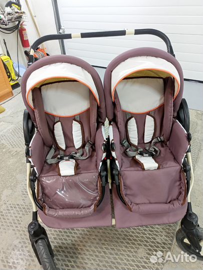 Коляска для двойни, погодок 2 в 1