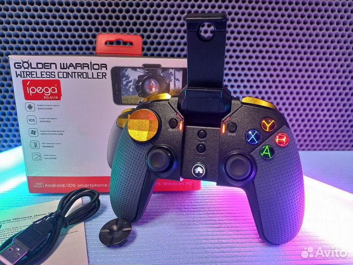 Геймпад беспроводной для телефона с держателем