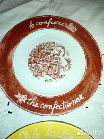 Фарфоровые тарелки набор.6шт Limoges. (Лимож)