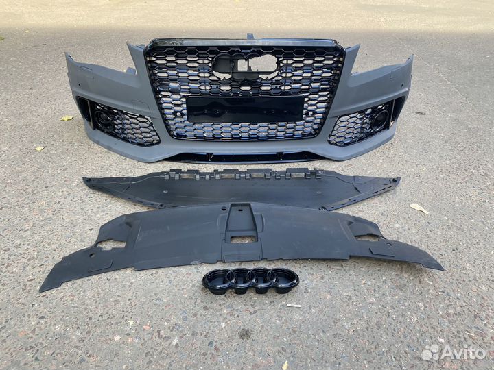 Передний бампер audi a8 d4 дорест rs rs8 стиль