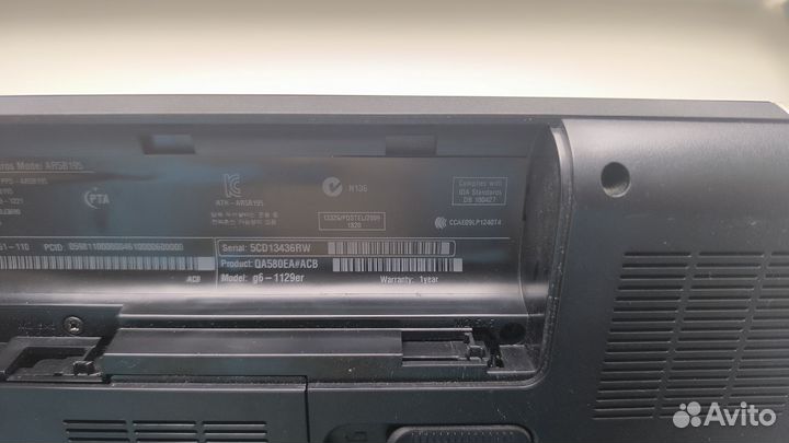 Ноутбук hp pavilion g6 на запчасти