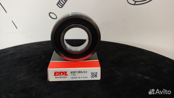 Подшипник шариковый, однорядный, закрыт 35х72х17мм