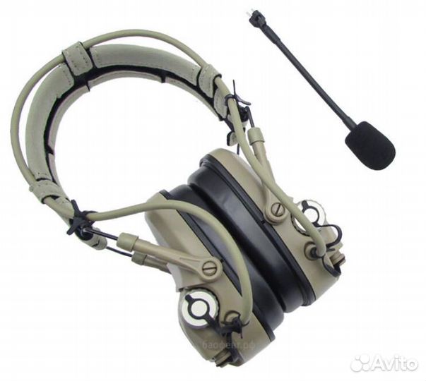Гарнитура для рации активная тактическая с шумопод