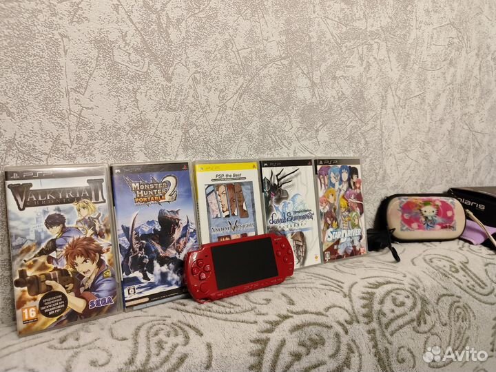 Sony PSP 2006 Deep Red Гонконг 64Гб редкие игры